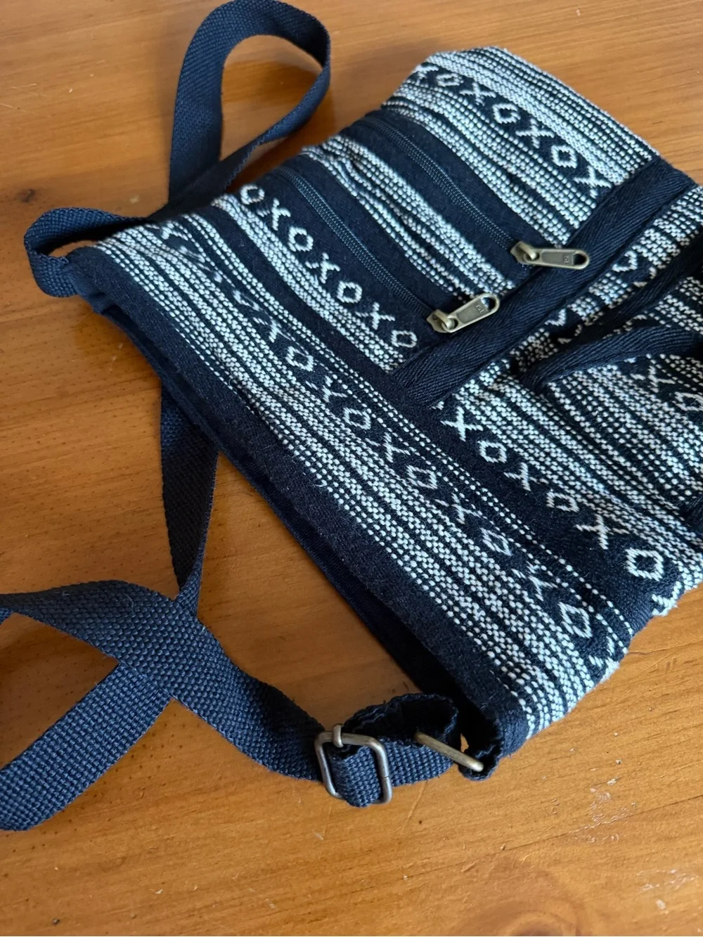 Black & White Crossbody Bag - Casual Everyday Bag